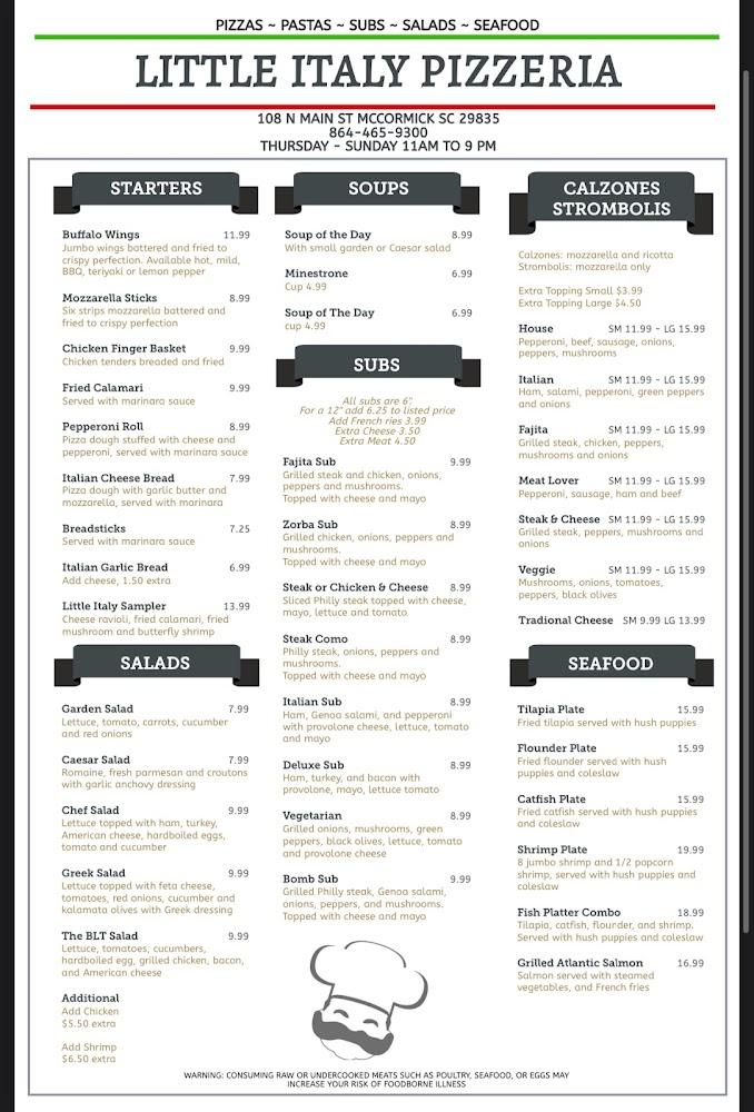 Little Italy Pizzeria Menu image 3